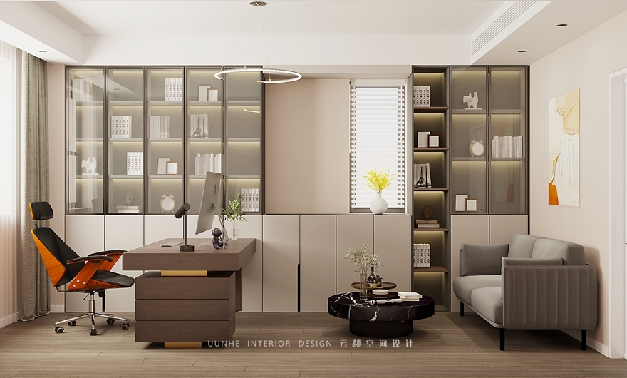 格林云墅二層書(shū)房域效果圖