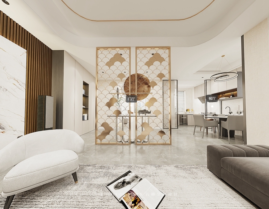 格林云墅一層門(mén)廳區(qū)域效果圖