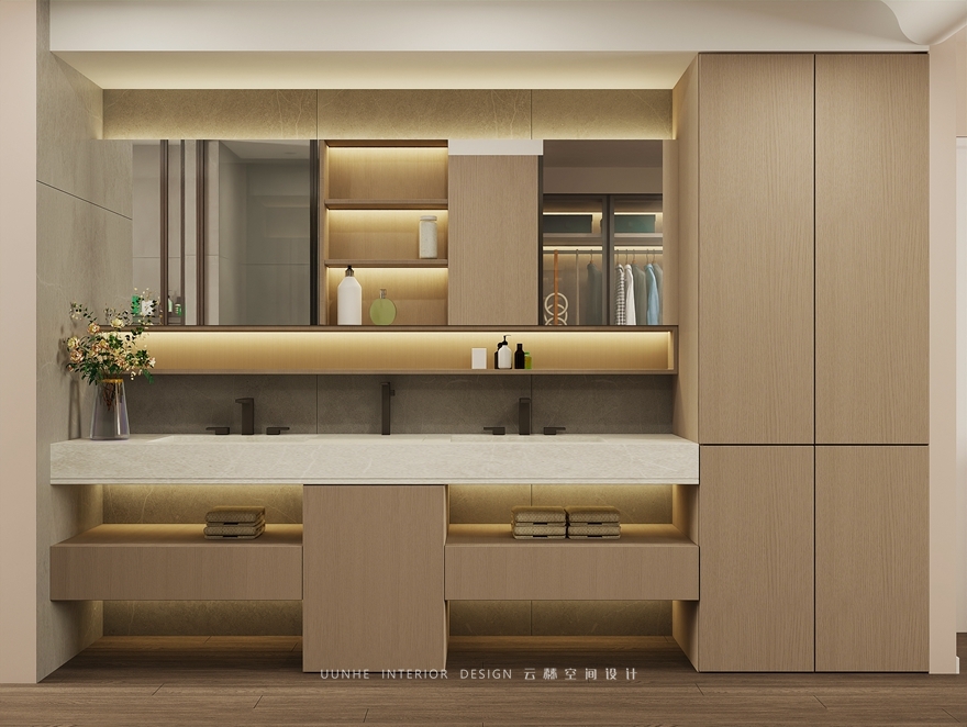 格林云墅二層次凈衣洗手間干區(qū)效果圖