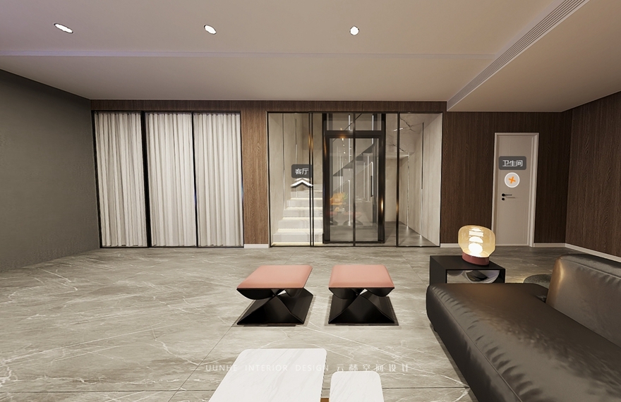 格林云墅B1層影音室區(qū)域效果圖